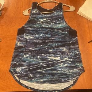 LULULEMON Sculpt Tank II Shorelines Multi Blue Black